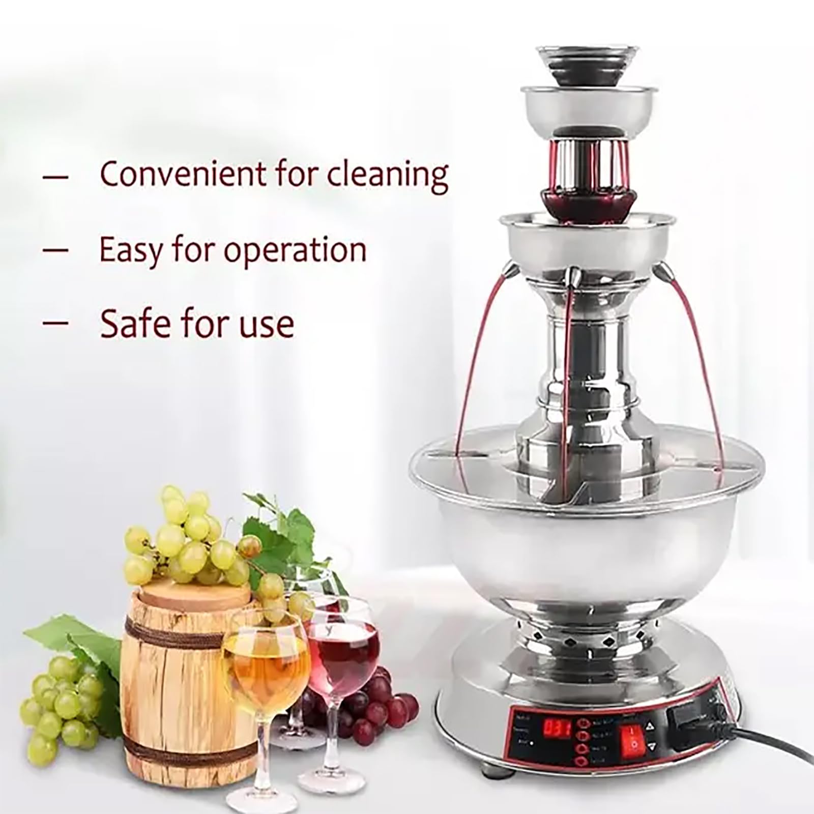 Amazon.com: 3-Tier Party Fountain with LCD Screen, 120W Wine
